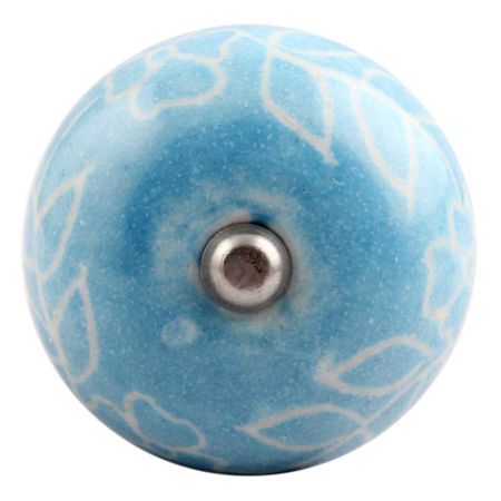 Turquoise Leaf Floral Ceramic Wine Stopper